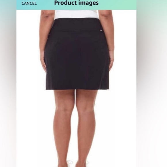 S.C. & CO. Black Skort (Skirt/Shorts) with Tunny Control, 18” - Picture 2 of 13